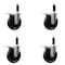 Service Caster 5'' Phenolic Swivel 1'' Expanding Stem Caster Set Total Lock Brake, 4PK SCC-EXTTL20S514-PHR-1-4 - alternate 1